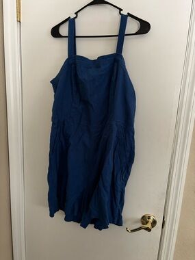 Old Navy Tall Blue Cotton Romper
